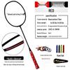 Racchetta da Badminton Chishengdi VT-ZF5U 72g Multicolore Offensiva - Full Carbon, Finitura Opaca, Incordata, Super Leggera per Allenamento