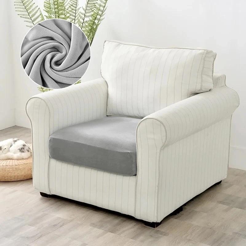 Velvet sofa cushion cover for living room elastic thicken stretch L shape corner armhair sofa slipcover furniture protector