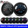 7 Color Backlight 85MM Waterproof GPS Speedometer 80MPH 120km/h Gauge Speed Meter With GPS Antenna for Boat Car Truck ATV