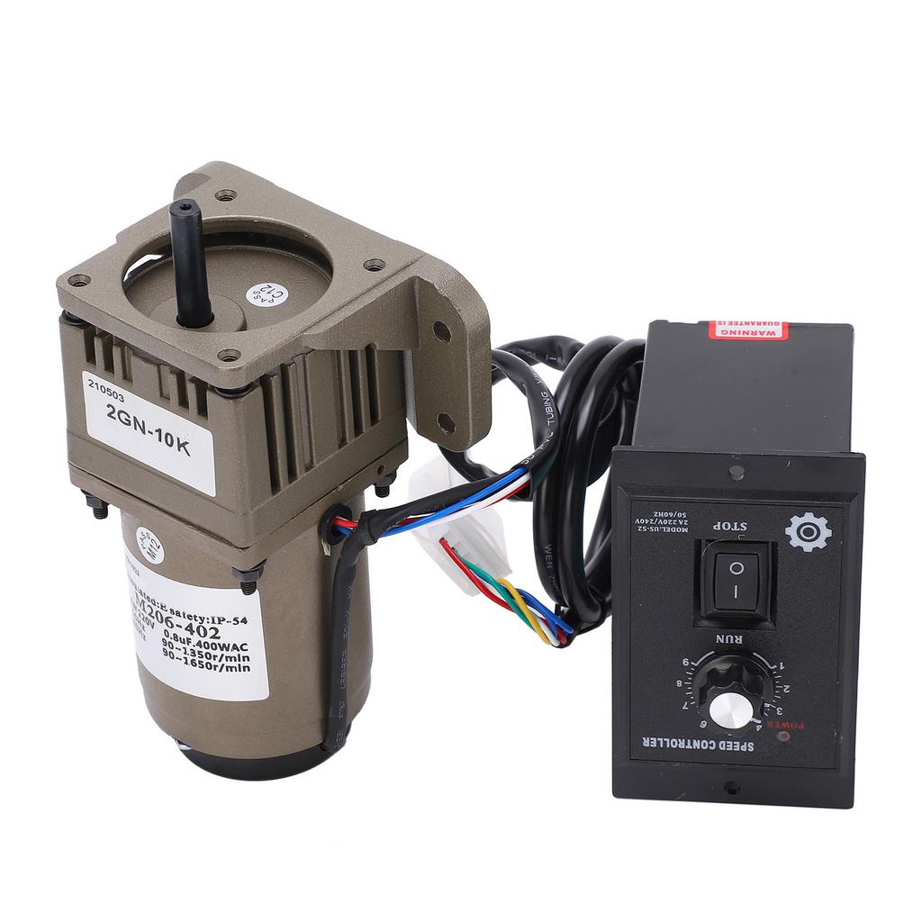 AC 220V 6W Single Phase Asynchronous Gear Motor Deceleration Adjustable Speed (10K)