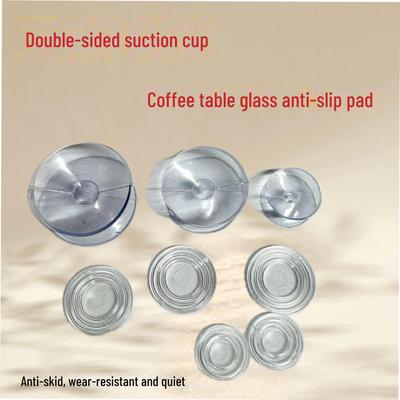 Double-Sided Transparent Suction Cup Anti-Slip Rubber Pad for Glass Coffee Table