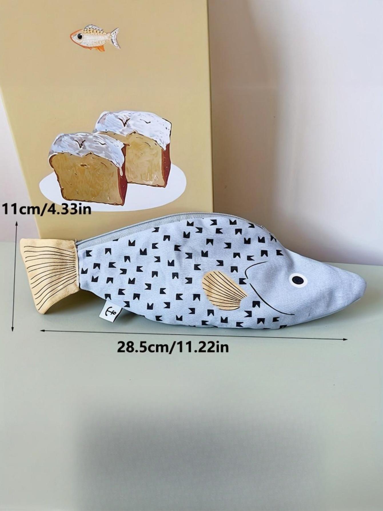 

Small Fish Grouper Storage Bag Versatile and Funny Creative Storage Bag Epinephelus Pencil Case