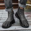 Men's High-Top Martin Boots: Fashionable Zipper, Outdoor, Large Size, Handmade Leather for Autumn & Winter