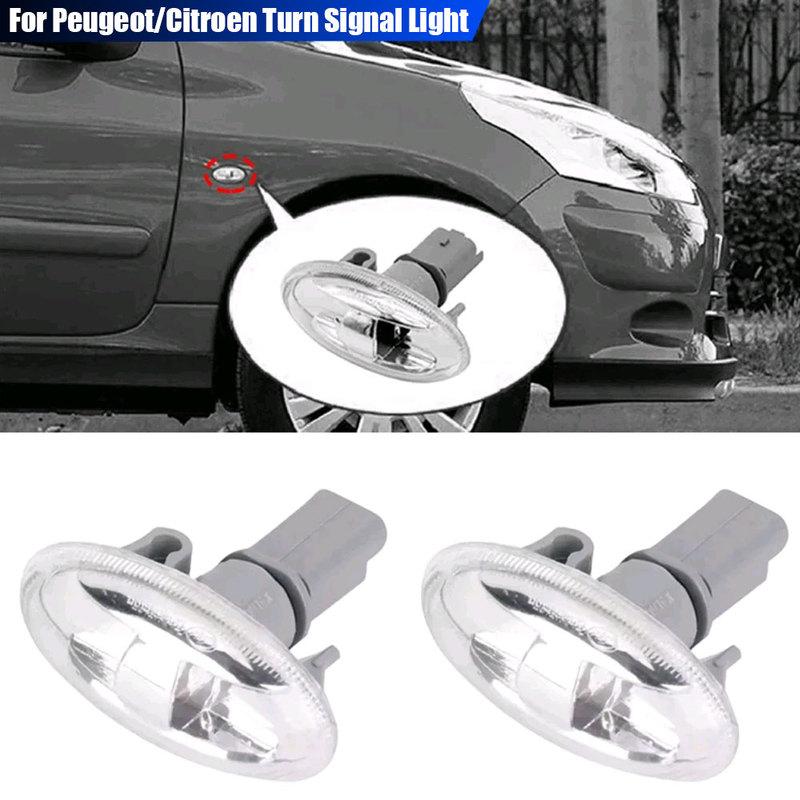 2x Car Fender Turn Signal Lights Body Side Marker Lamps Auto Accessories for Peugeot 108 107 206 1007 407 Partner 6325G3 6325G4