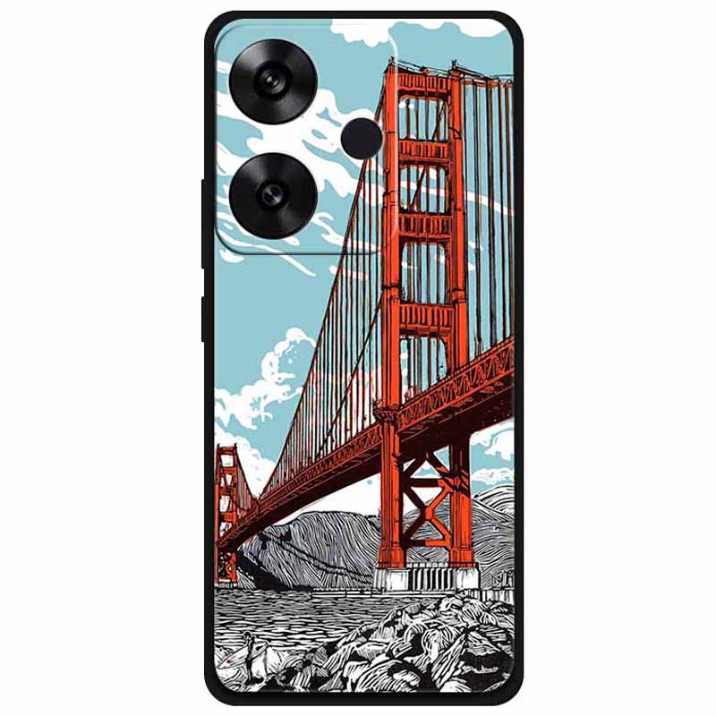 For Xiaomi Poco F6 5G/Redmi Turbo 3 5G Case Pattern Printing Soft TPU Cell Phone Cover