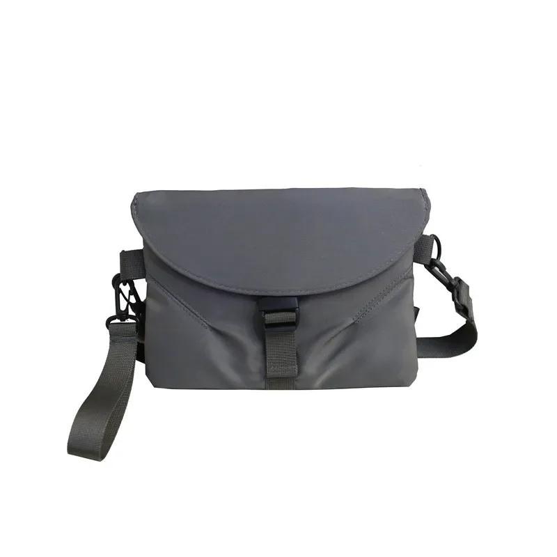 Water-Repellent Men Fashion Shoulder Bag Nylon Solid Color Messenger Bags Phone Pouch Unisex Men Handbag Casual Women Crossbody Bag