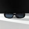 Stylish Black Rectangular Glasses for Women Glossy Durable Plastic Frame Fashion Eyewear for Casual Outfits