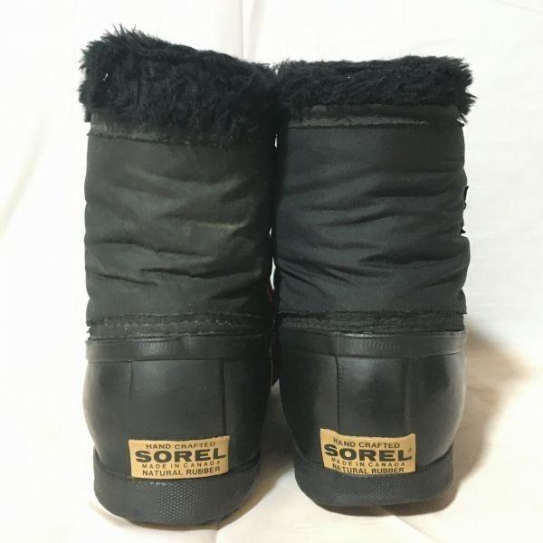 Vintage SOREL Made in Canada Snow Boots with Liner Size 24.525.0 Black(USED)