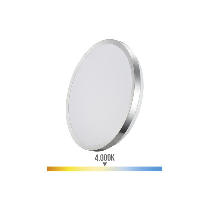 Applique murale LED 12W 800 lumens 4000K cadre chromé - Blanc - Non réglable