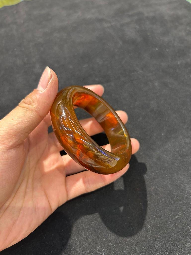 Two-Tone Coffee & Amber Yellow Minimalist Retro Bracelet