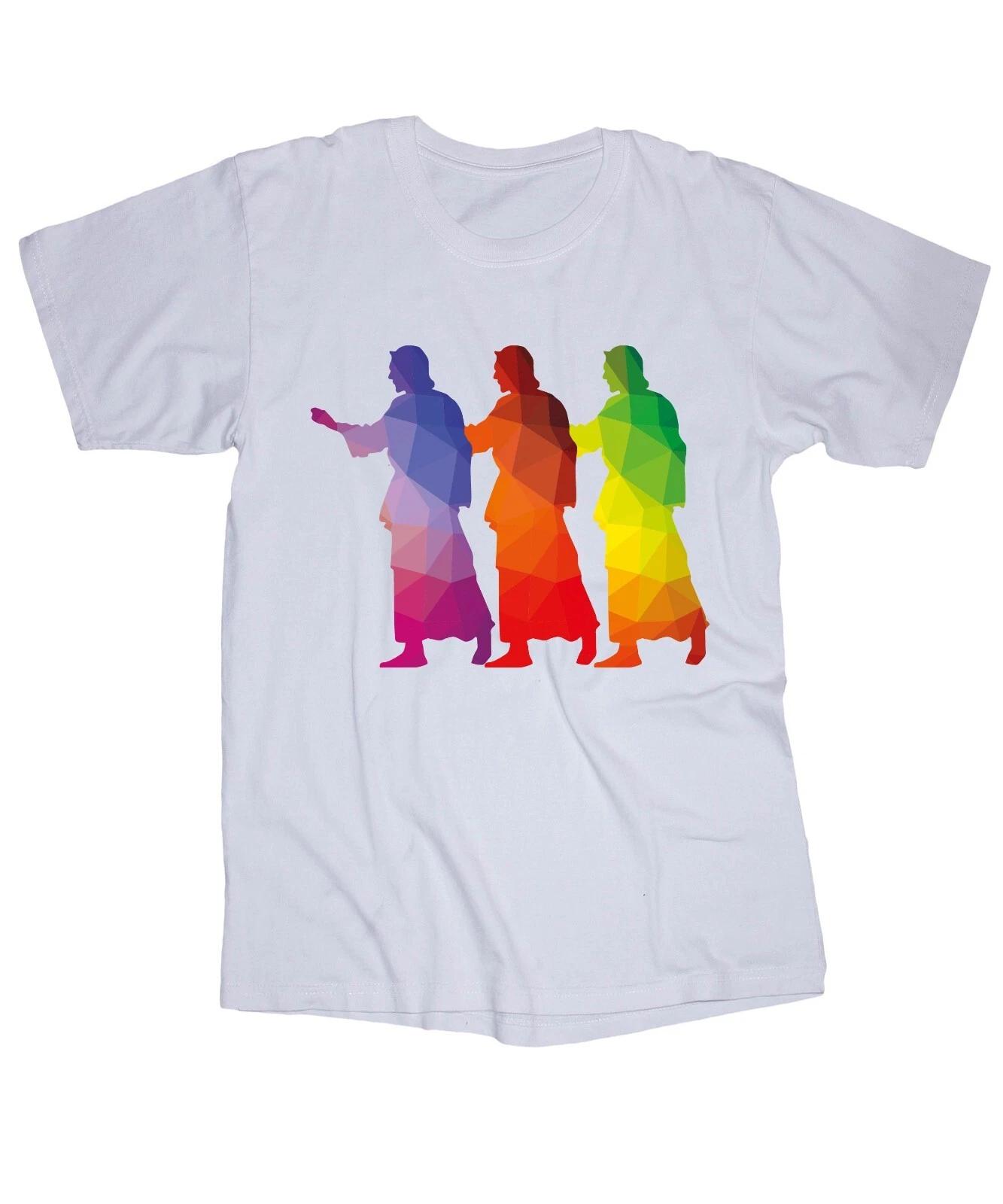 JESUS Walking Love Religious Colorful white T-shirt 3XL