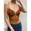 Mesh Slim Open Back Strap Vest Mesh Slim Fit Open Back Camisole Fashion