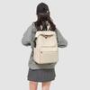 Daily Large Capacity Travel School Backpacks Ladies Pure Color Shoulder Knapsacks Nylon Zipper Shopping Rucksacks