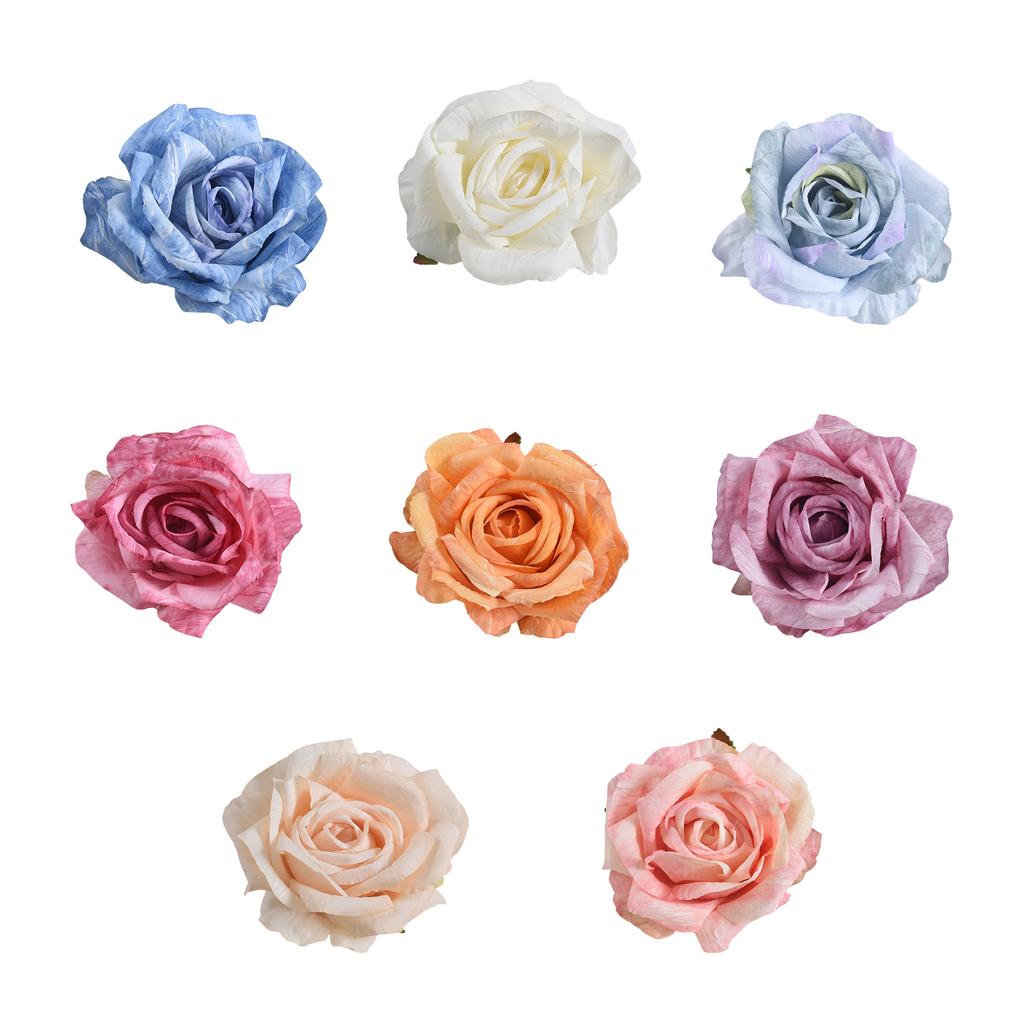 Set Of 2 Decorative Rose Design Curtain Clips Holdbacks Polyester Fabric For Living Room Bedroom Decoration