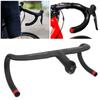 Guidão de Bicicleta 400x90mm Guidão Integrado de Fibra de Carbono Impermeável Acessório de Bicicleta