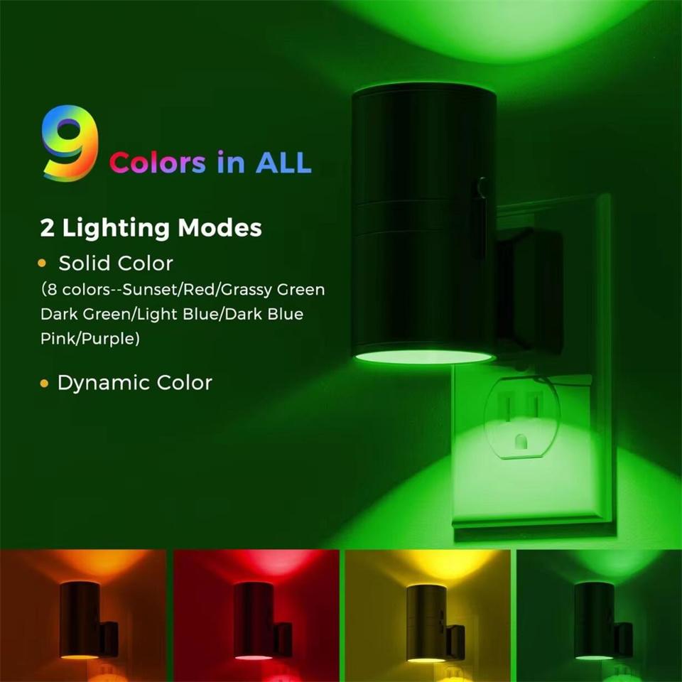 Nachtlicht Stecker in die Steckdose RGB/3 Farben Dimmbar Tragbare Steckdose LED-Nachtlicht EU-Stecker Nachttischlampe Zimmer Flur Heimdekoration