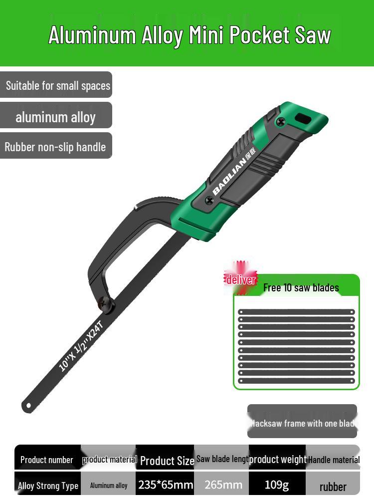 Handmade Steel Handheld Saw for Wood and Metal Cutting