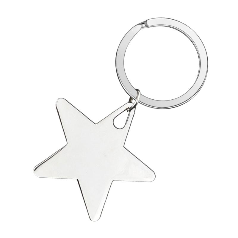 Star Shaped Keychain For Men Sturdy Alloy Metal Key Ring Accessory Stylish Pocket Decors Gift For Birthdays
