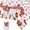 Horror Happy Halloween Tablecloth Bloody Handprint Plastic Table Cover 2026 Festival Halloween Party Table Decoration Supplies