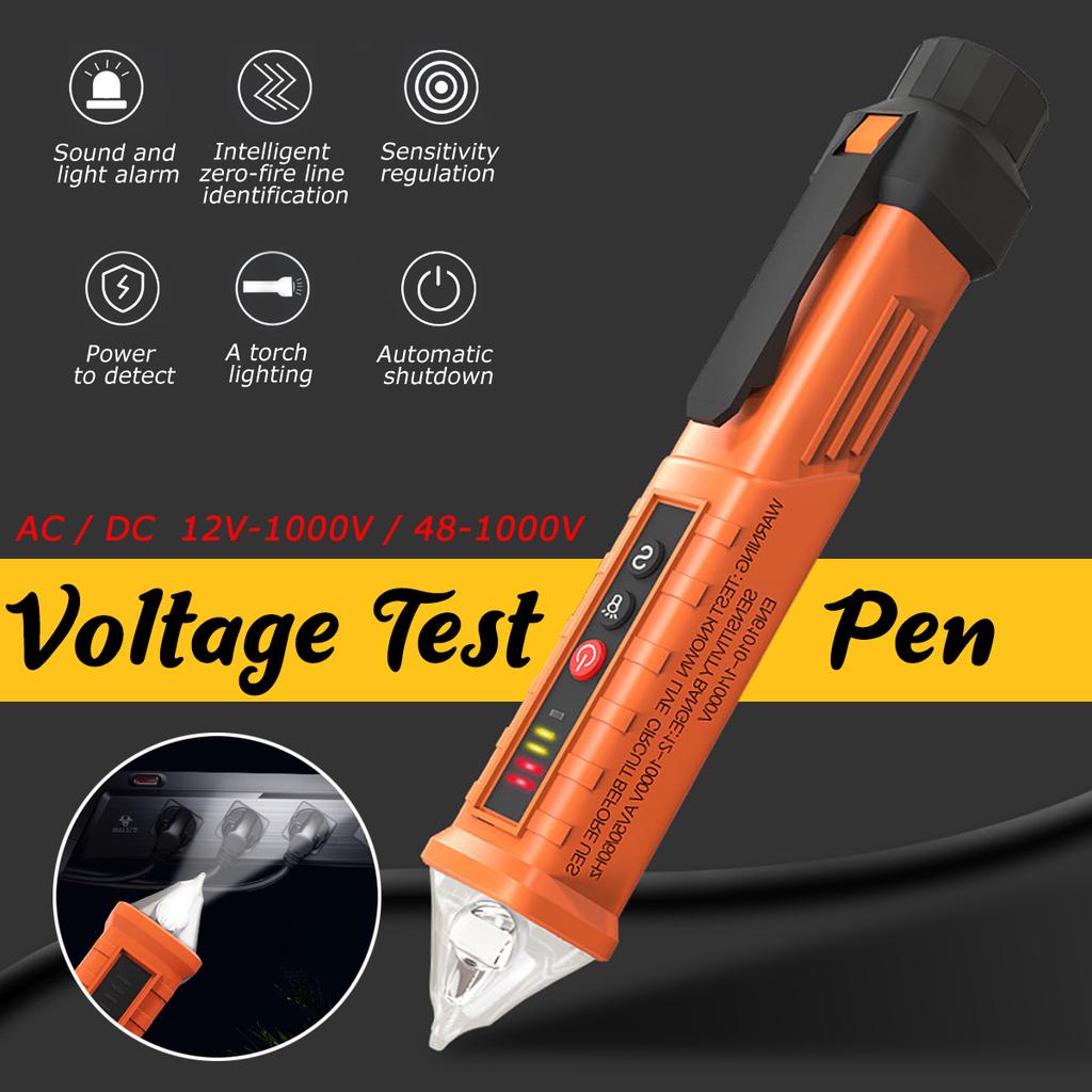 LCD Non-Contact Electric AC Voltage Test Pen 12V-1000V//48V-1000V Detector Tester