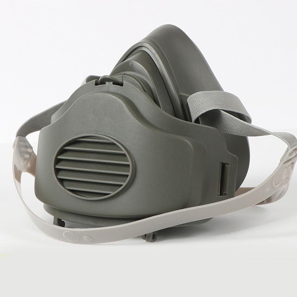Reusable Respirator Dust Proof Rubber Breathable Washable Industrial Half Facepiece for Coal Mine Work 60PCS Filter Cotton