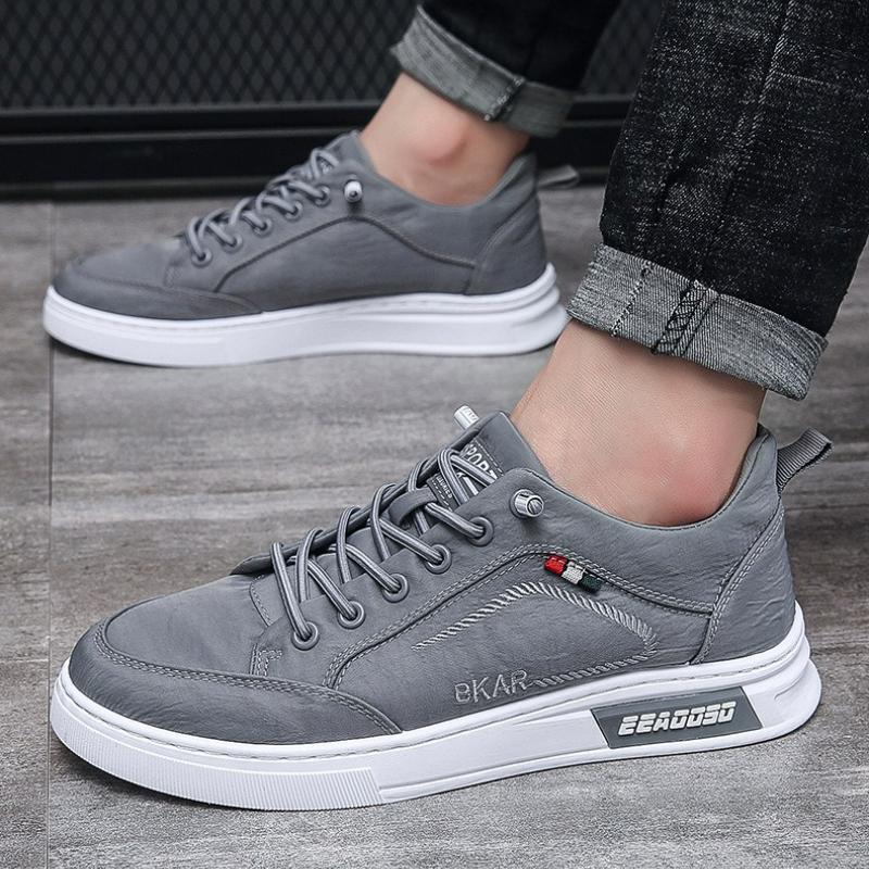 Leather Casual Shoes for Men men's Sneakers Slip-On Flats Black Shoes White Male Sneakers Office Work Shoes