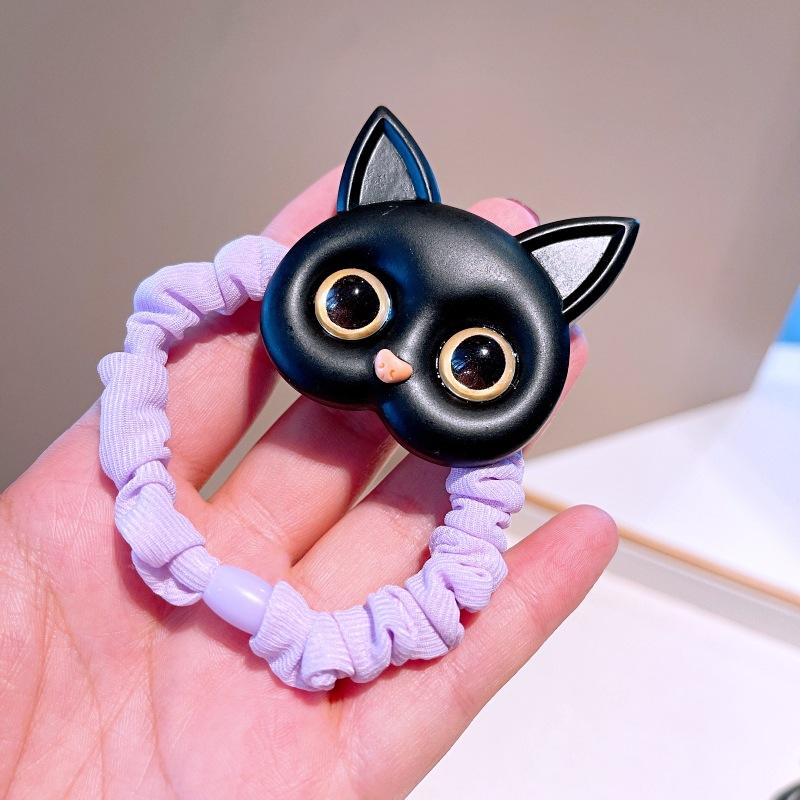 Nuovi elastici per capelli carini a forma di gatto per donna, elastici per capelli, copricapi coreani per bambini, per bambine, adorabili accessori per capelli, ornamenti