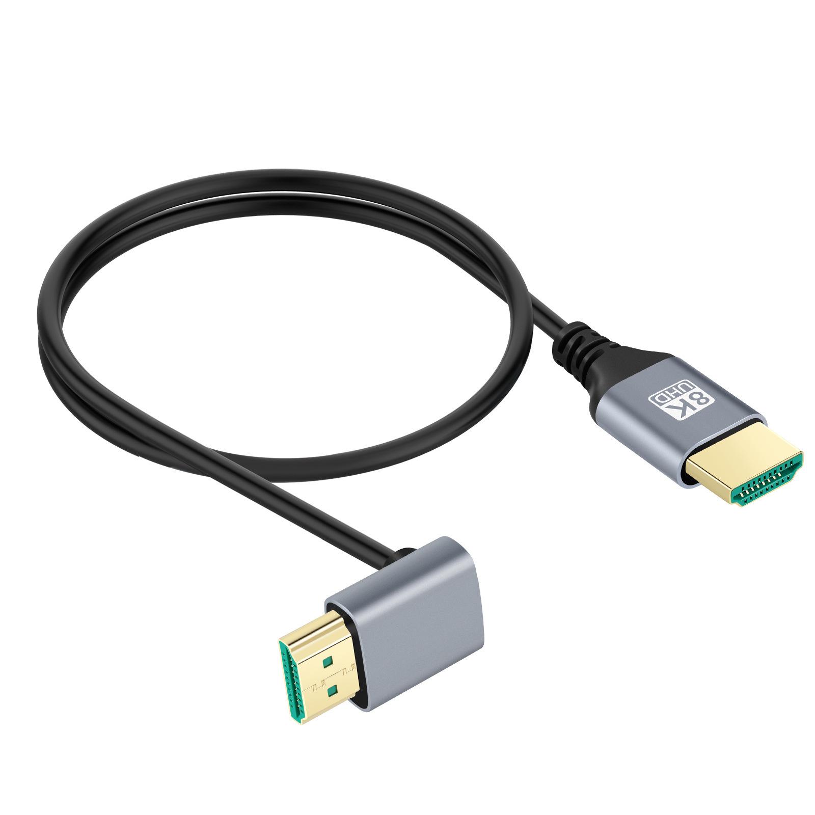 

Кабель HDMI 2.1 8K/60Гц 4K/120Гц с гибкими угловыми разъемами для мониторов 0.5 meter