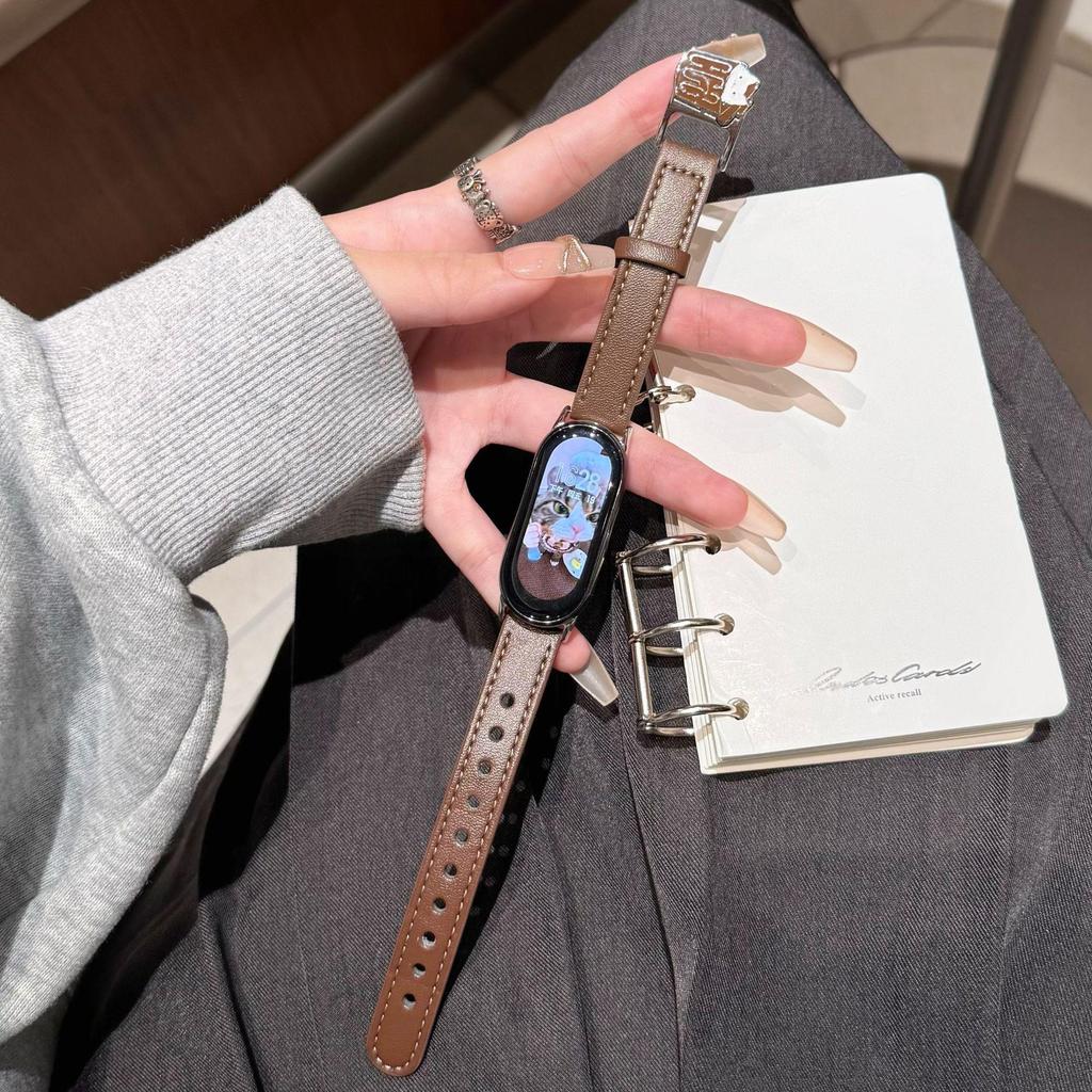 Kompatibilní kožený řemínek pro náramek Xiaomi 10 & hodinky Huawei GT5/GT6