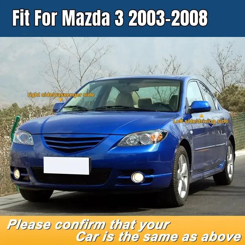 For Mazda 2 3 6 2003-2008 ABS Rearview Side Mirror Cover Wing Cap Exterior Door Housing Trim Replacement Parts ABS Carbon Fiber