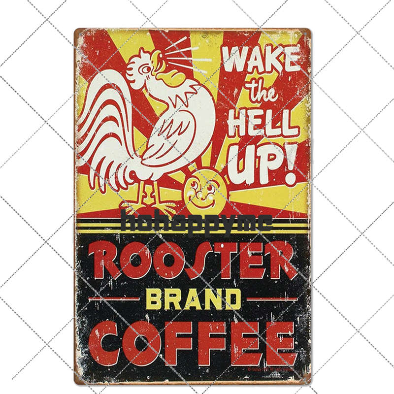 Coffee Tin Sign Vintage Metal Plaque Kitchen Coffee Bar Cafe Retro Posters Pub Wall Decorative Plates Home Decor 20*30 cm