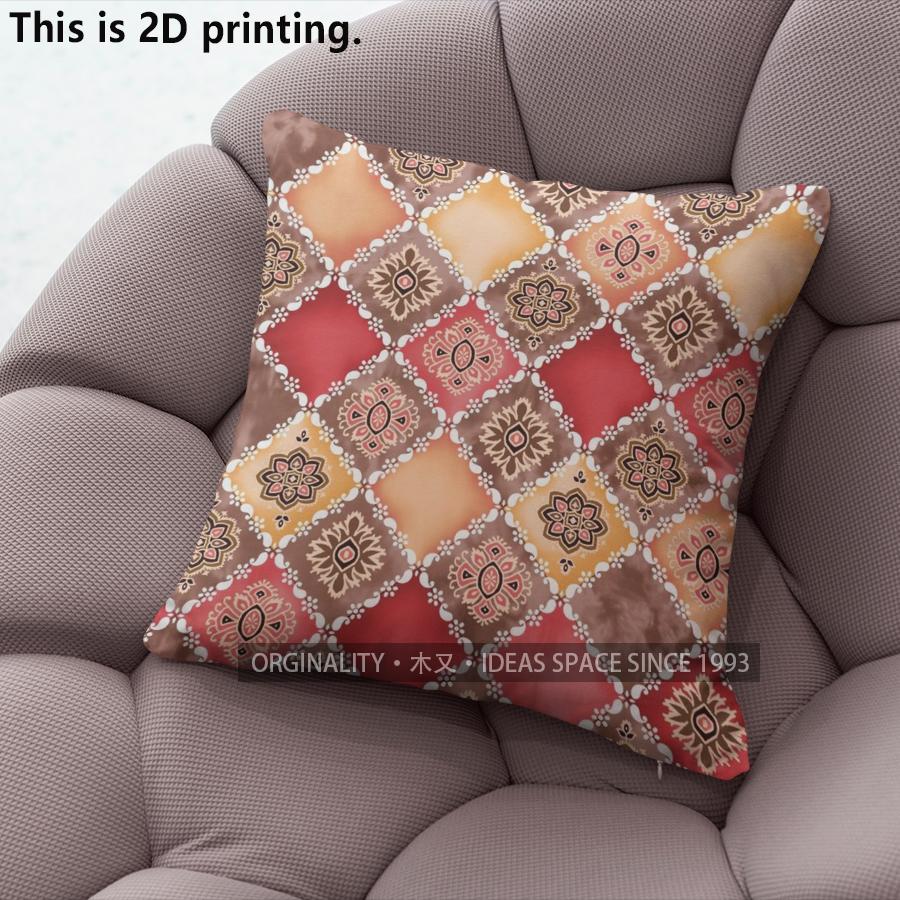 Bohemian Style Ethnic Digital Print Pillow Covers Pattern Cushion Cover Suitable For Sofa Bedroom Car Pillow Cover