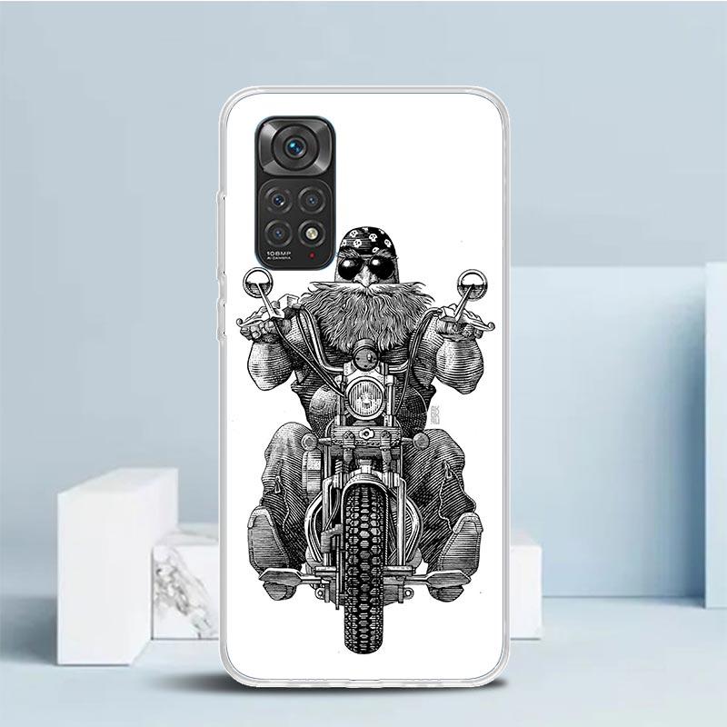 Motorcycle Gear Phone Case For Xiaomi Redmi Note 15 14 14S 13 12S 12 Pro Plus 11S 11 11T 11E 10S 10 + Soft TPU Back Cover Redmi