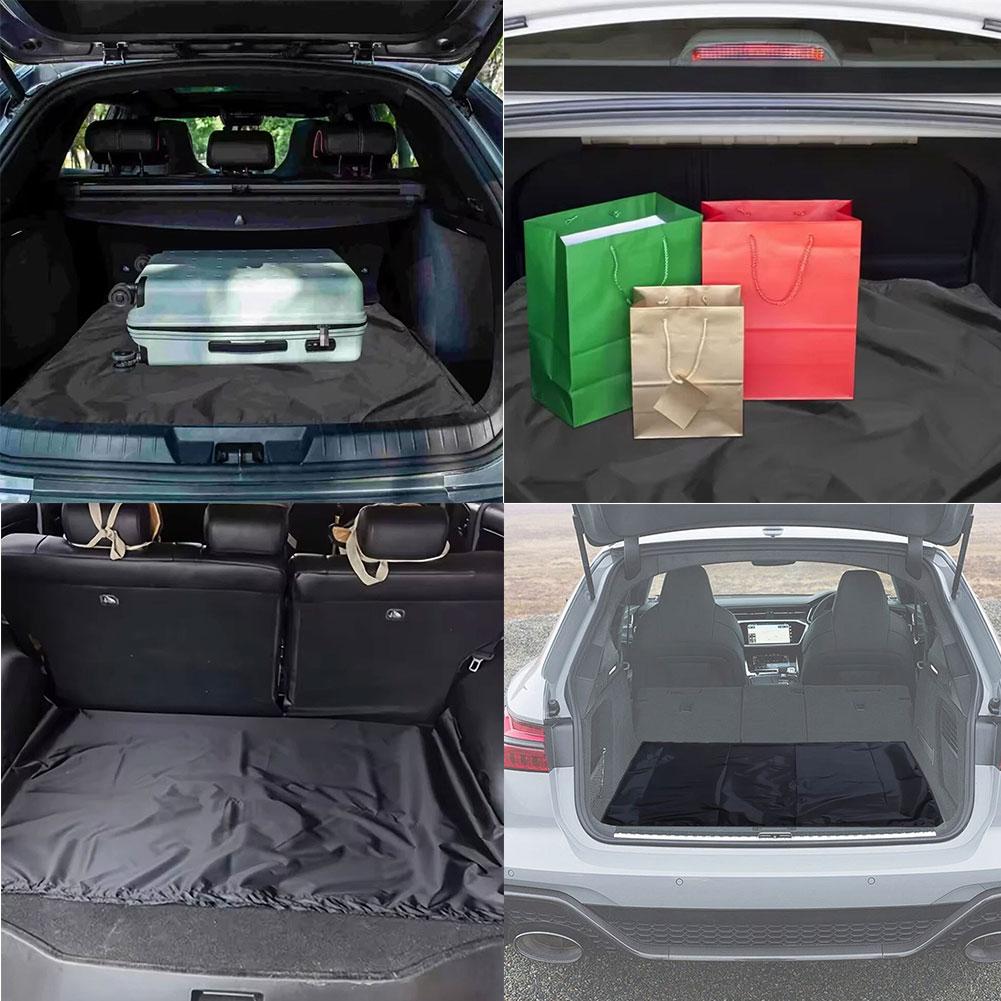 Car Universal Waterproof Polyester Fiber Cargo Mat Portable Dustproof Luggage Liner Pet Mat For Car SUV Trunk Protection I7P3