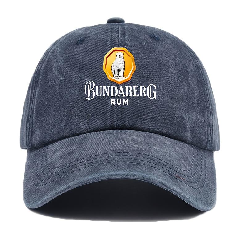Cappellino da Baseball Retro da Uomo con Grafica Orso Polare e Bundaberg Rum, Leggero Snapback Regolabile per l'Estate