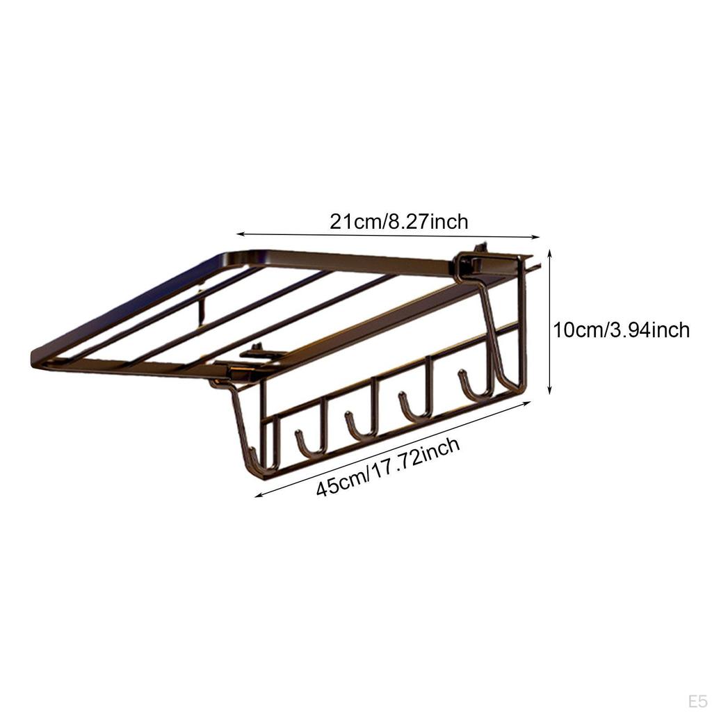 Iron Clothes Drying Rack with Adjustable Hooks for Home Use