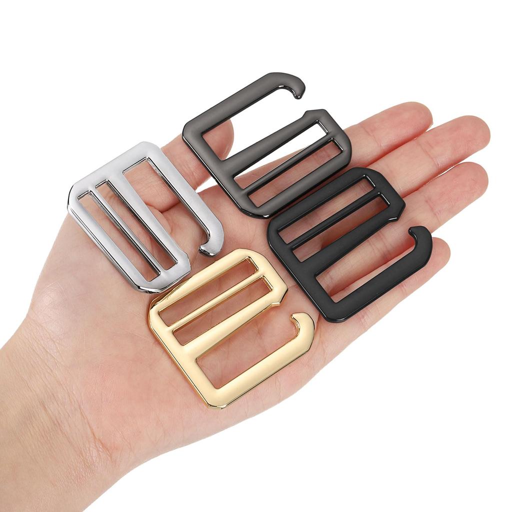 10pcs Metal G Hook Webbing Buckles for Backpack Strap Webbing Adjustable Flat Slide Buckles Silver [uxcell] 38mm/1.5" Tri-Glide
