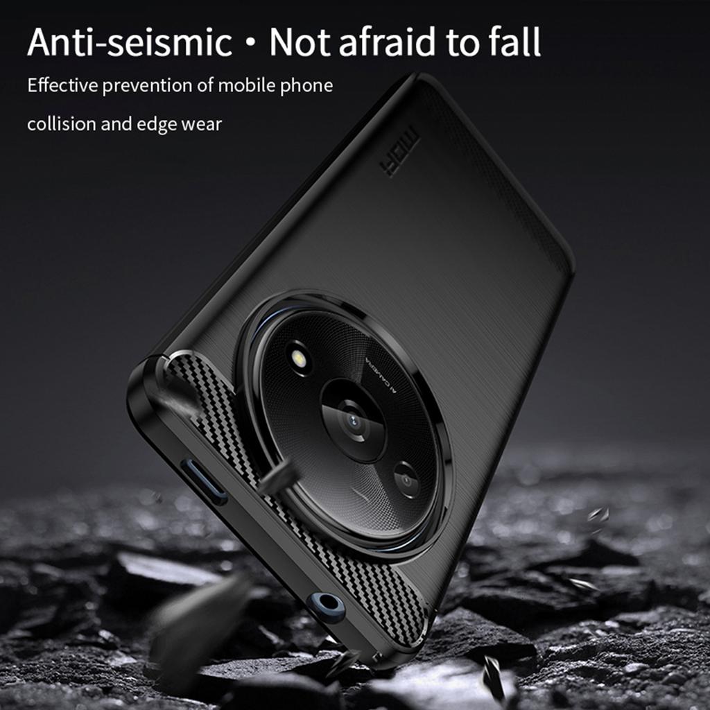 MOFI JK TPU Series-1 For Xiaomi Redmi A3/Poco C61 4G Protective Case TPU Phone Cover Carbon Fiber Texture