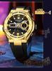 Sanda Man 3123 Multi-function Tactical Military Style Waterproof Luminous Alloy Sports Watch.