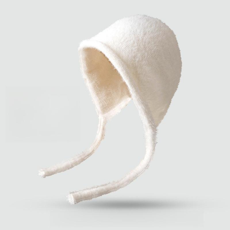 

Autumn and Winter Fashion Plush Hats Solid Color Imitation Mink Fur Warm Ear Protection Women s Hats One Size