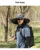 Men's Summer Outdoor Cooling Fan Hat - High Wind Power Sun Protection for Hiking, Fishing, and Mountaineering. Lightweight Fisherman Style.