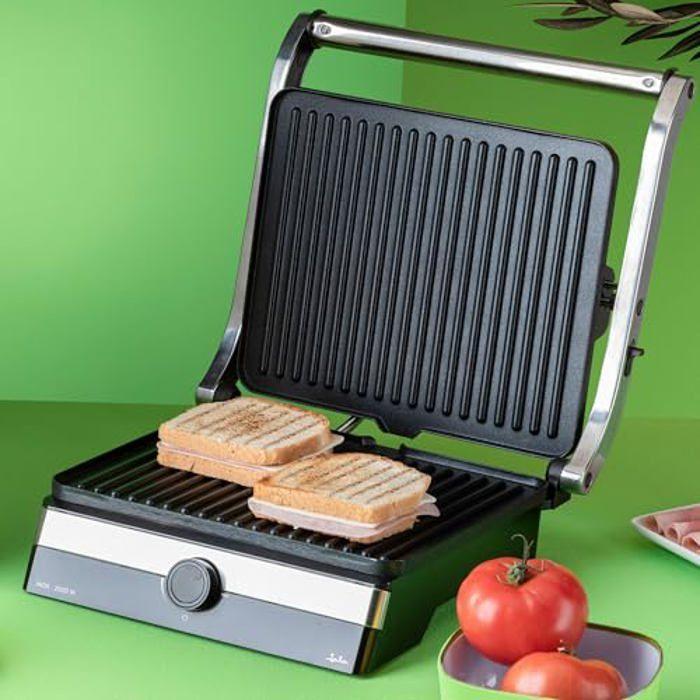 Barbecue Électrique - JATA - JEGR1596 - 2000 W - Plaques Antiadhésives - 29 X 23,6 Cm