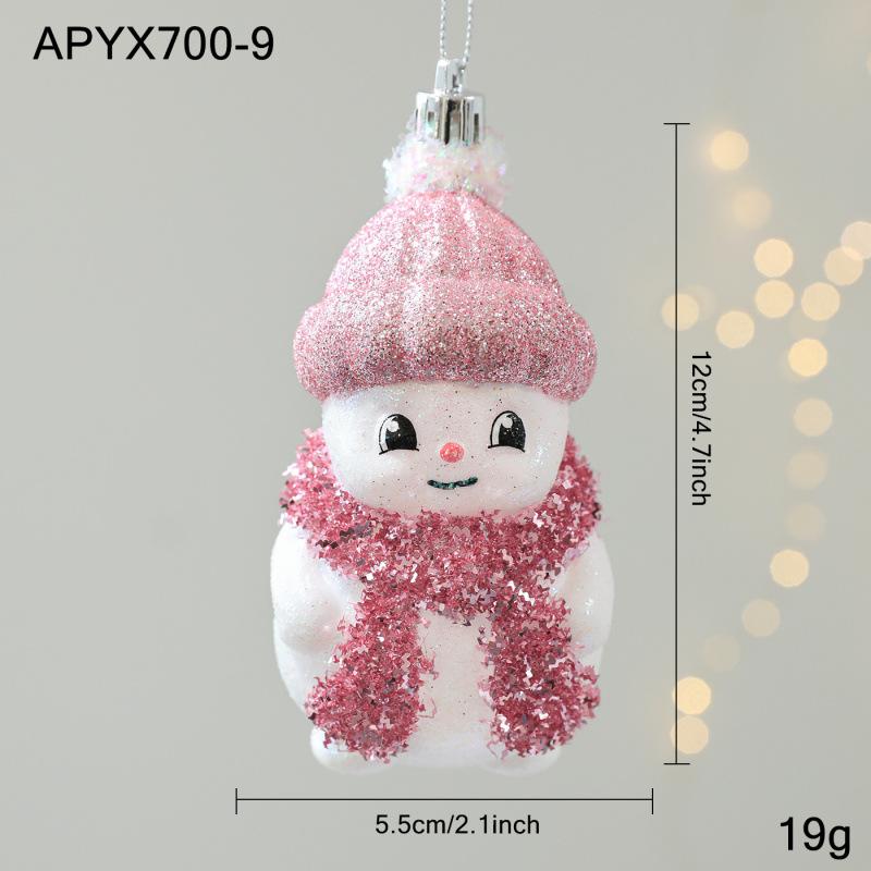 Assorted Christmas Tree Hanging Ornaments – Plastic Festive Decorations In Multiple Fun Styles (Santa, Snowman, Unicorn, Lollipop, Cake & More)