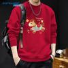 Jeanswest Men's Red Round Neck Year of the Horse Sweatshirt