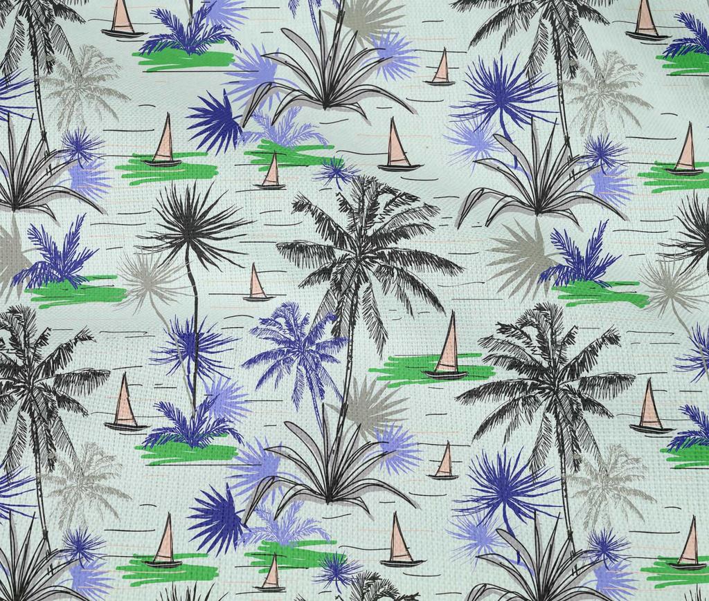 oneOone Cotton Flex Dark Purple Fabric Sea Life Pattern Fabric For Sewing Printed Craft Fabric By The Yard 40 Inch