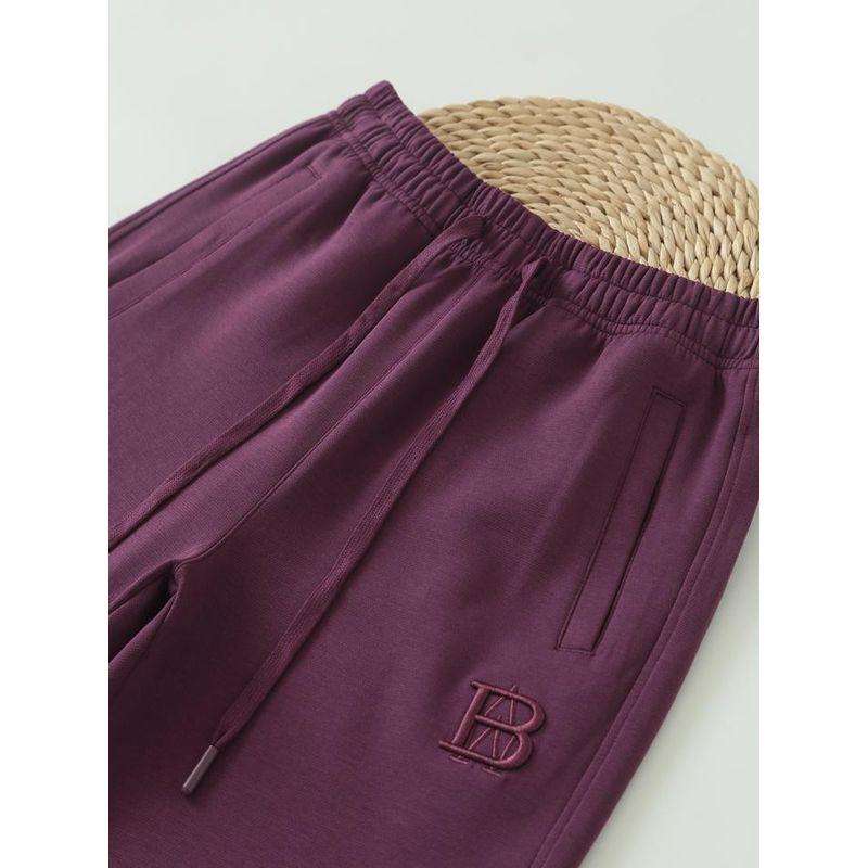 2025 New Sweat pants Women Spring and Autumn Purple Women Loose Ankle-tied Sweatpants Spring Casual High Waist Thin Pants