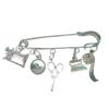 Fashionable Waist-Cinched Anti-Exposure Brooch with Sewing Tools Pendant