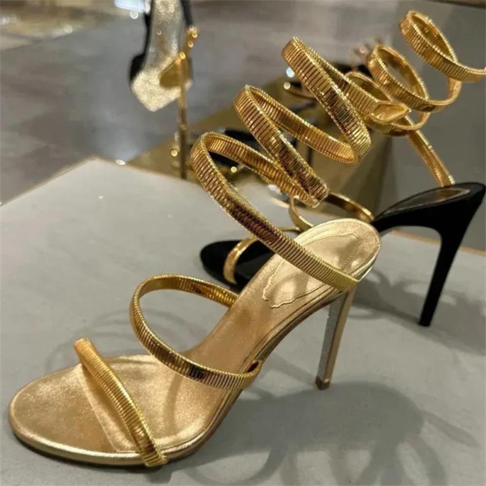 Eilyken Open Toe Woman Sandals Thin High Heels Party Prom Shoes Fashion Ankle Strap Pumps Size:35 42