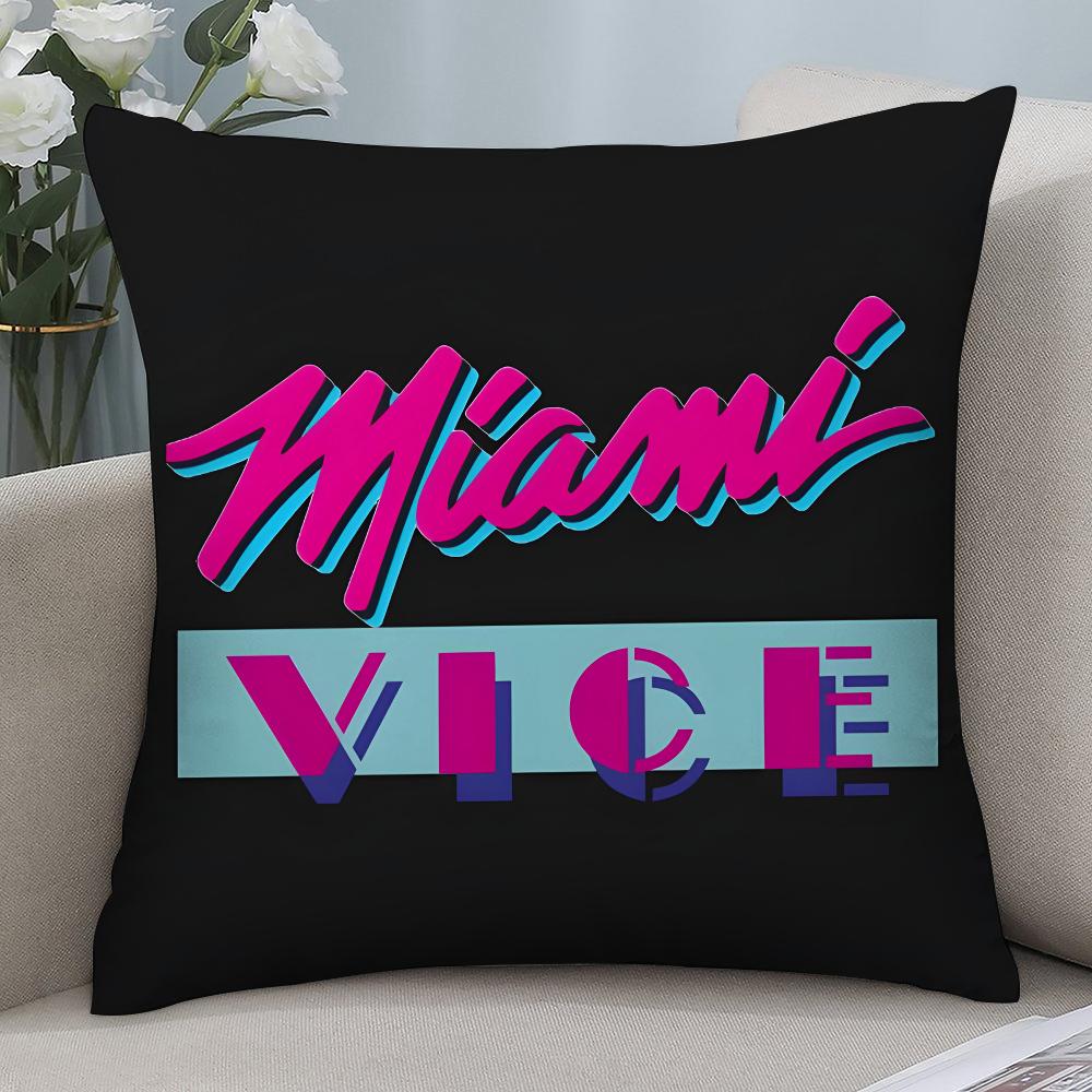 Federa per Cuscino Film M-Miami Vice Stampa 3D Fibra di Poliestere 40*40 Cm Copricuscino Decorativo per Divano di Casa Regalo per Festival