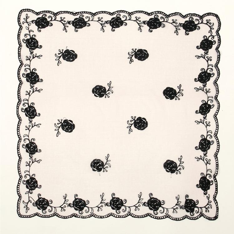 Weicher bestickter Schal mit Blumendesigns für Damen Haaraccessoires für Kopftuch oder dekorative Note zu jedem Outfit